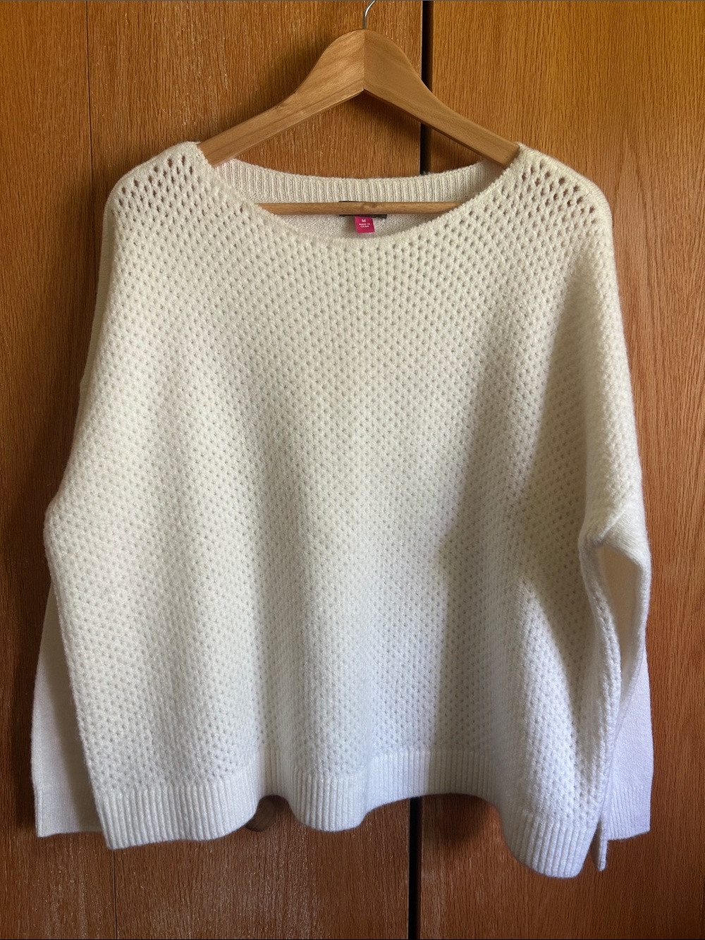 Vince Camuto Cozy Mesh Knit Boat Neck Women's Sweater